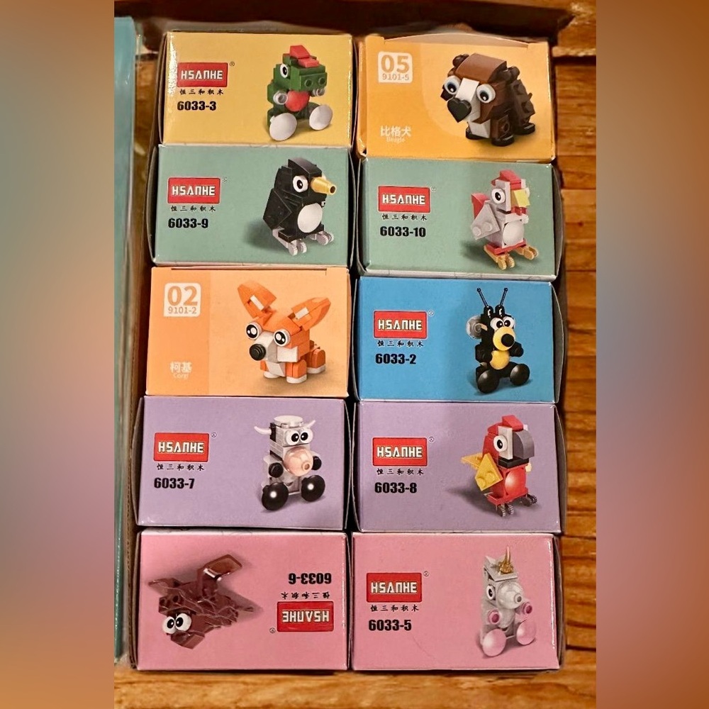 Mini Animal Building Blocks Set - Multicolor.